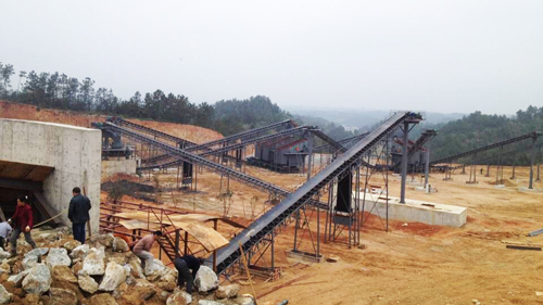 湖南新聯時產500噸破碎生產線項目生產現場圖片